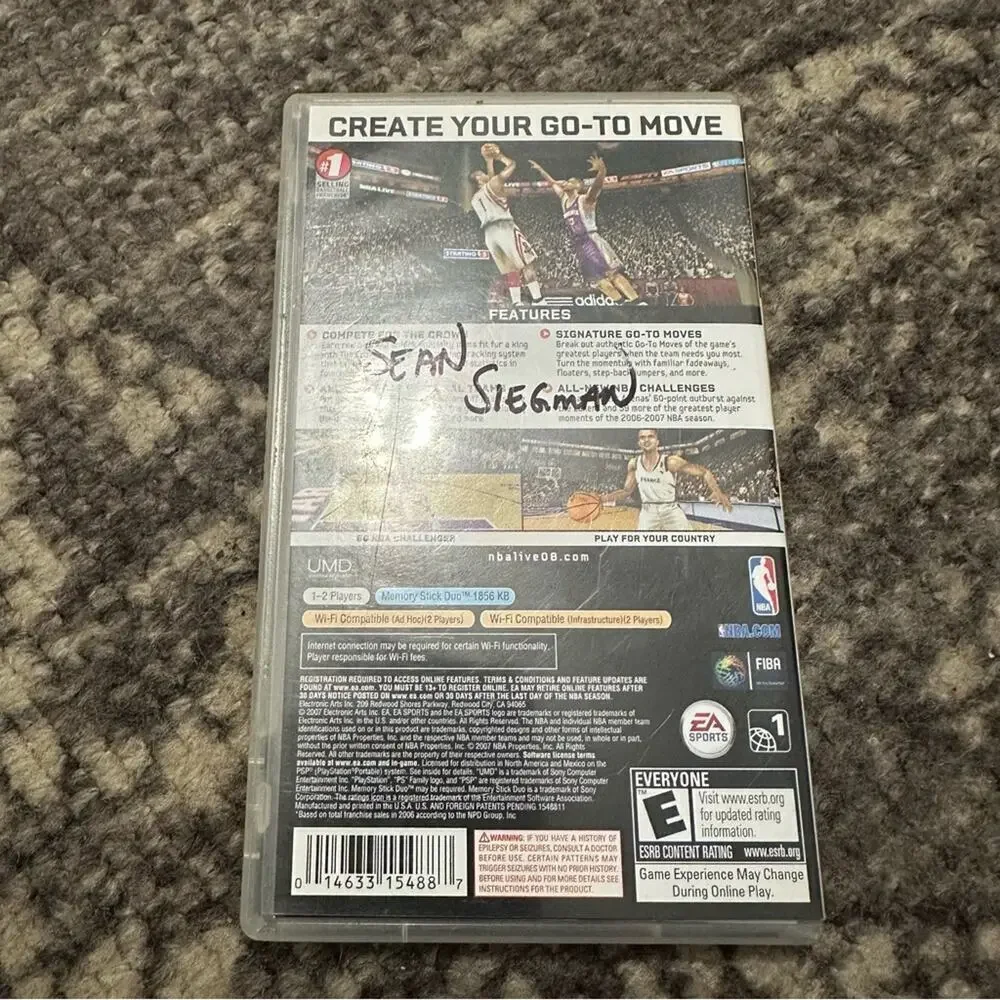 NBA Live 08 Sony Playstation Portable PSP Complete with Manual Video Game
